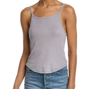 NWOT Free People Three Day Weekend Tank XS Slim Fit Scoop Neck Gray Feminine